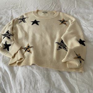 RAILS COTTON SWEATER STARS SIZE SMALL